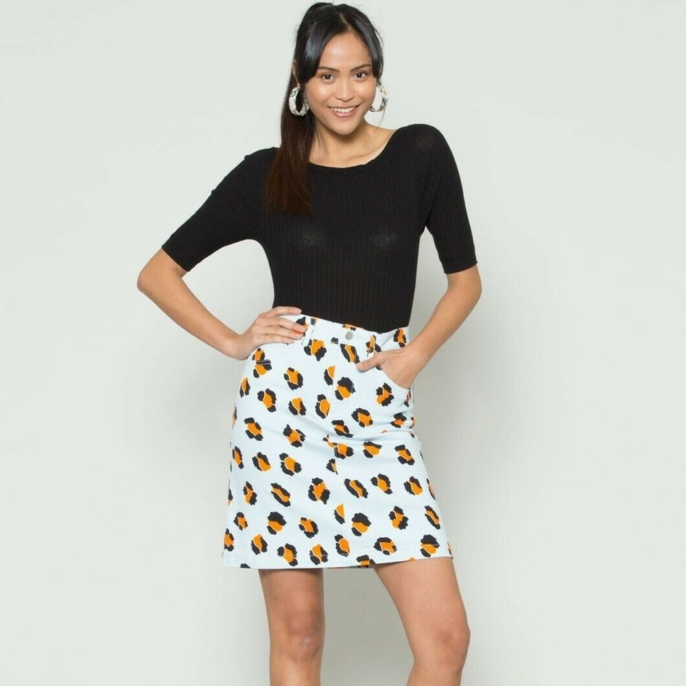 NTW Gorman Leopardess Mini Skirt Size 14